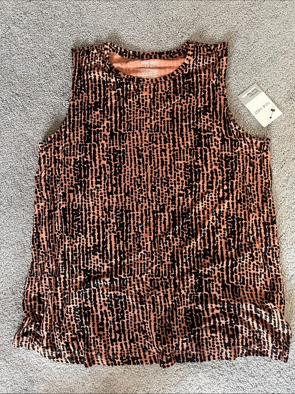 Nine West mayve and black  Sleeveless Printed Tank